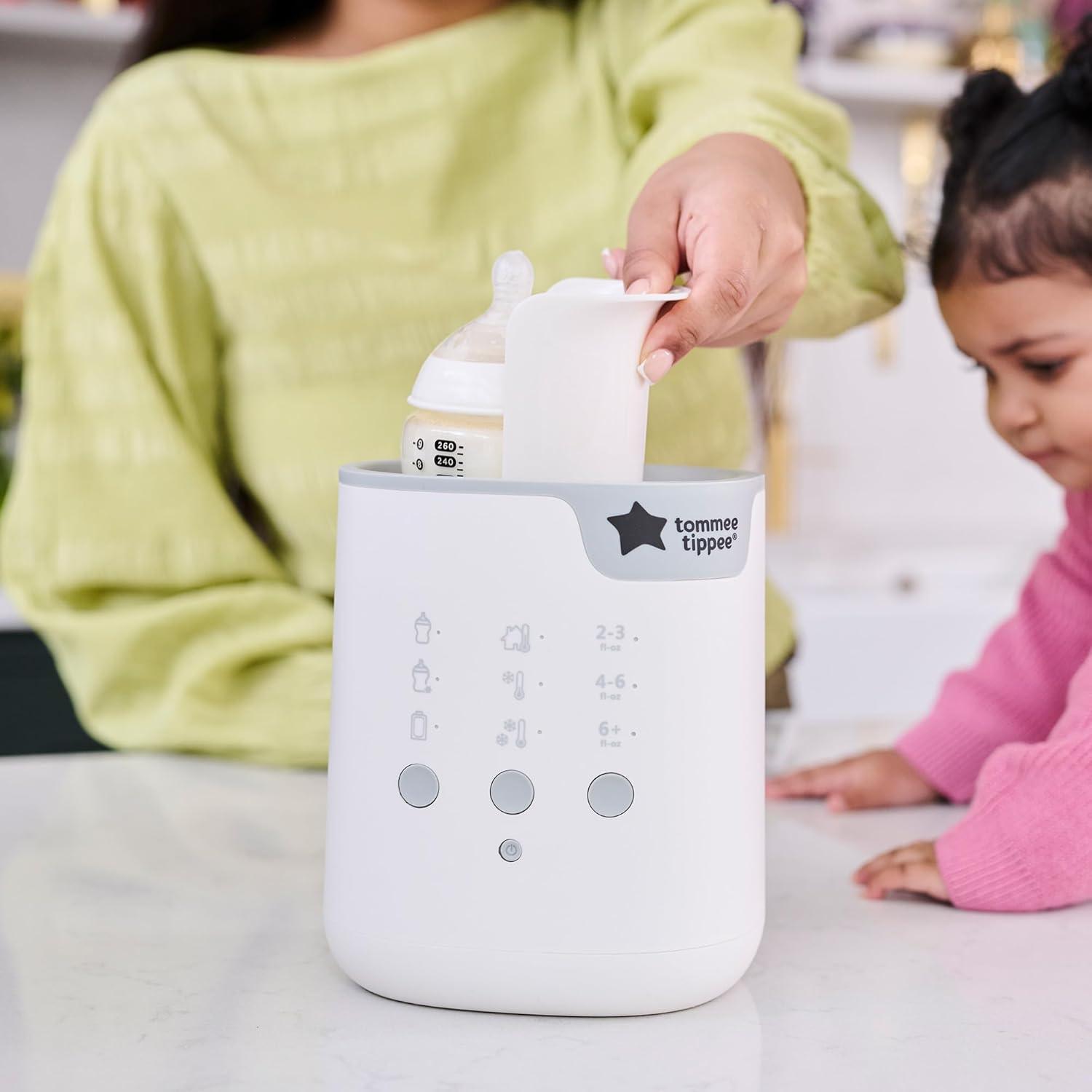 image:imageTommee Tippee Easiwarm Bottle Warmer Warms Breast Milk and Formula Bottles to Body Temperature in Minutes Automatic Timer OneDial Operation WhiteAllInOne