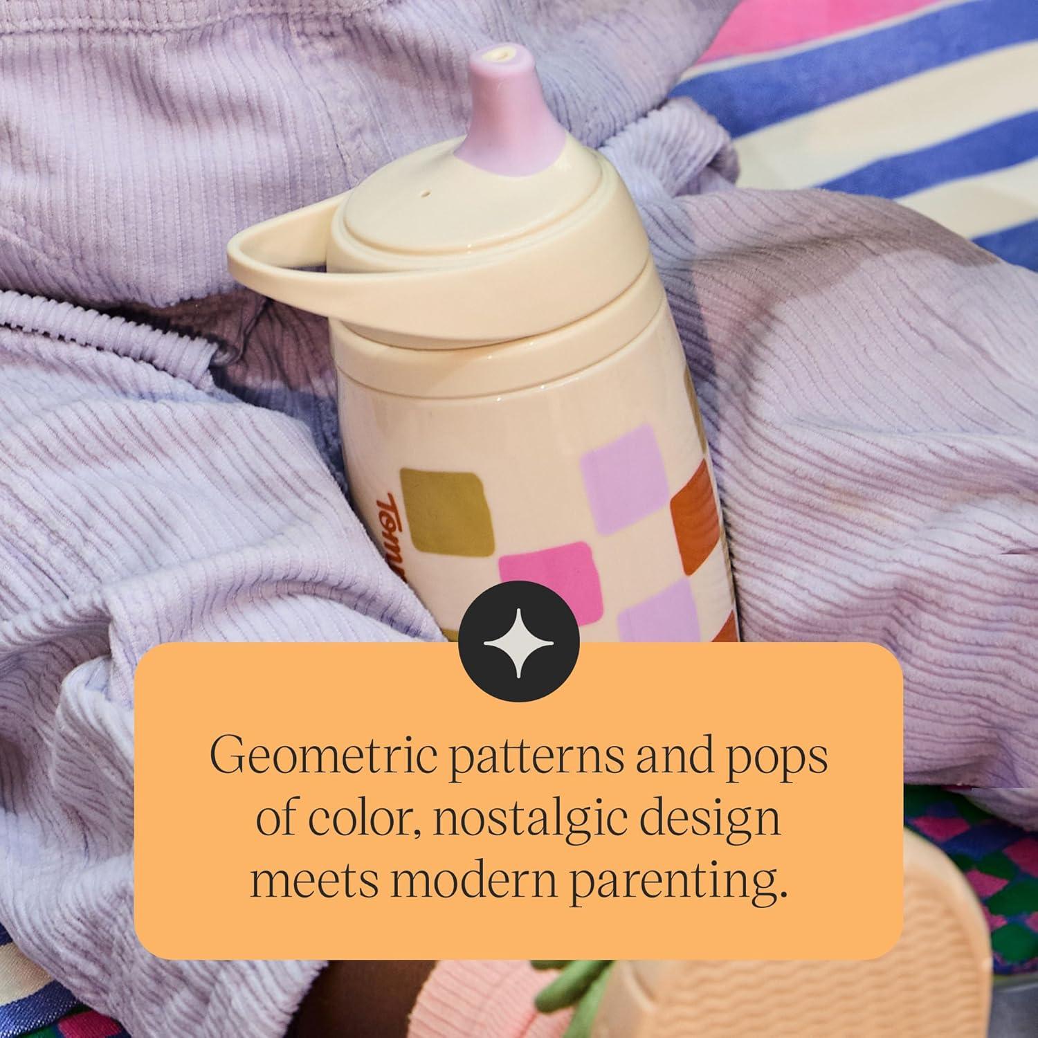 image:imageTommee Tippee Insulated 9oz Sporty Spout Toddler Water Bottle No Spill Sippy Cups for Toddlers 13 TwoPiece Valve Helps Stop Spills Light Blue amp Orange BPA Free Pack of 2Mint Beige