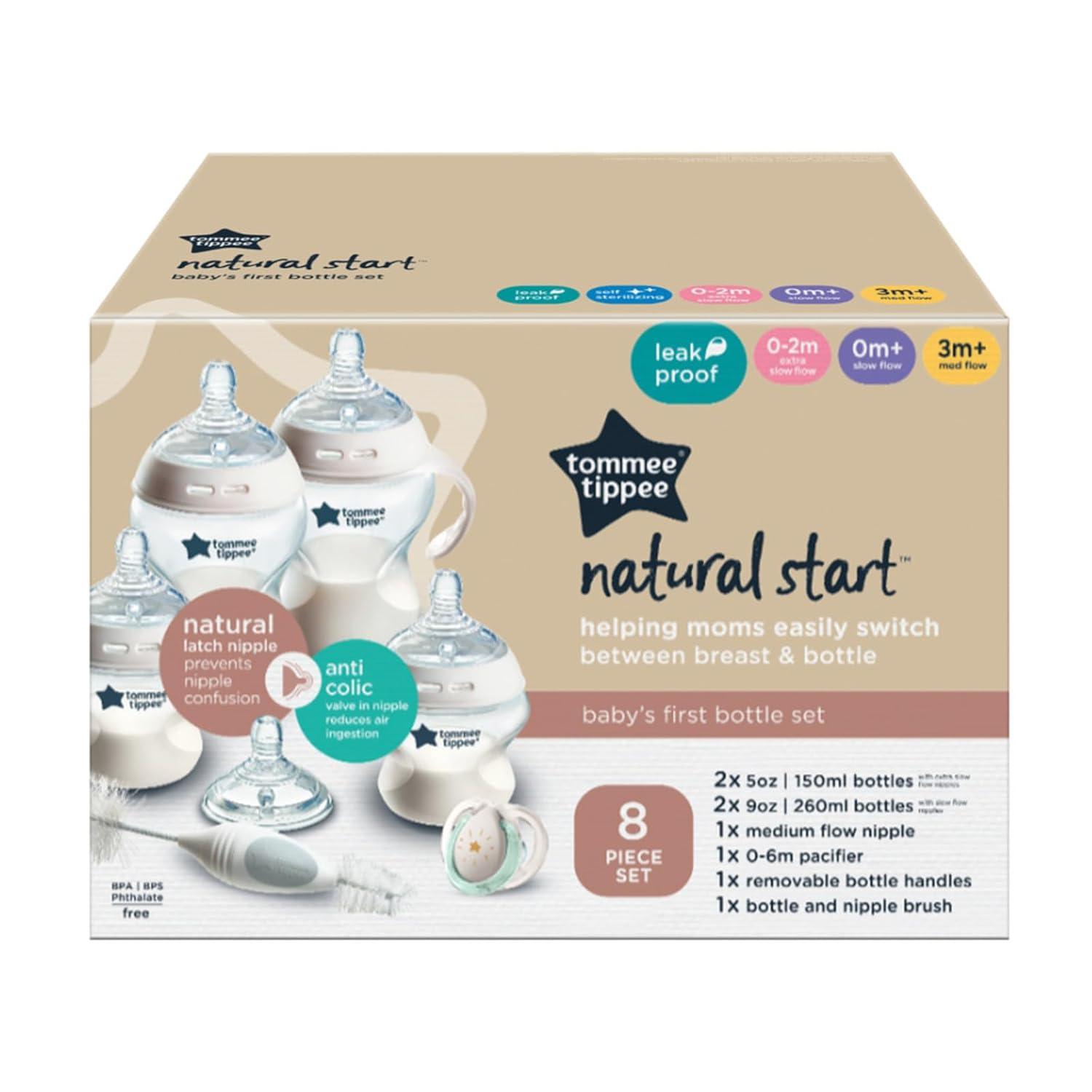 image:imageTommee Tippee Natural Start 14 Piece Baby Bottle Travel Bottle Warmer amp Pacifier Set 5 BPA Free Bottles 0 Months 2 Newborn Pacifiers 2 Extra Nipples 2 Formula Dispensers Bottle Brush PinkTranslucent