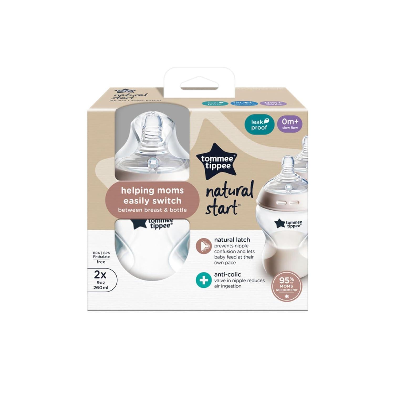 image:imageTommee Tippee Natural Start AntiColic 9 oz BPA Free Baby Bottles 0 Months Slow Flow BreastLike Nipple Self Sterilizing Designed for Seamless Transition Between Bottle amp Breast FiestaPack of 6Muted