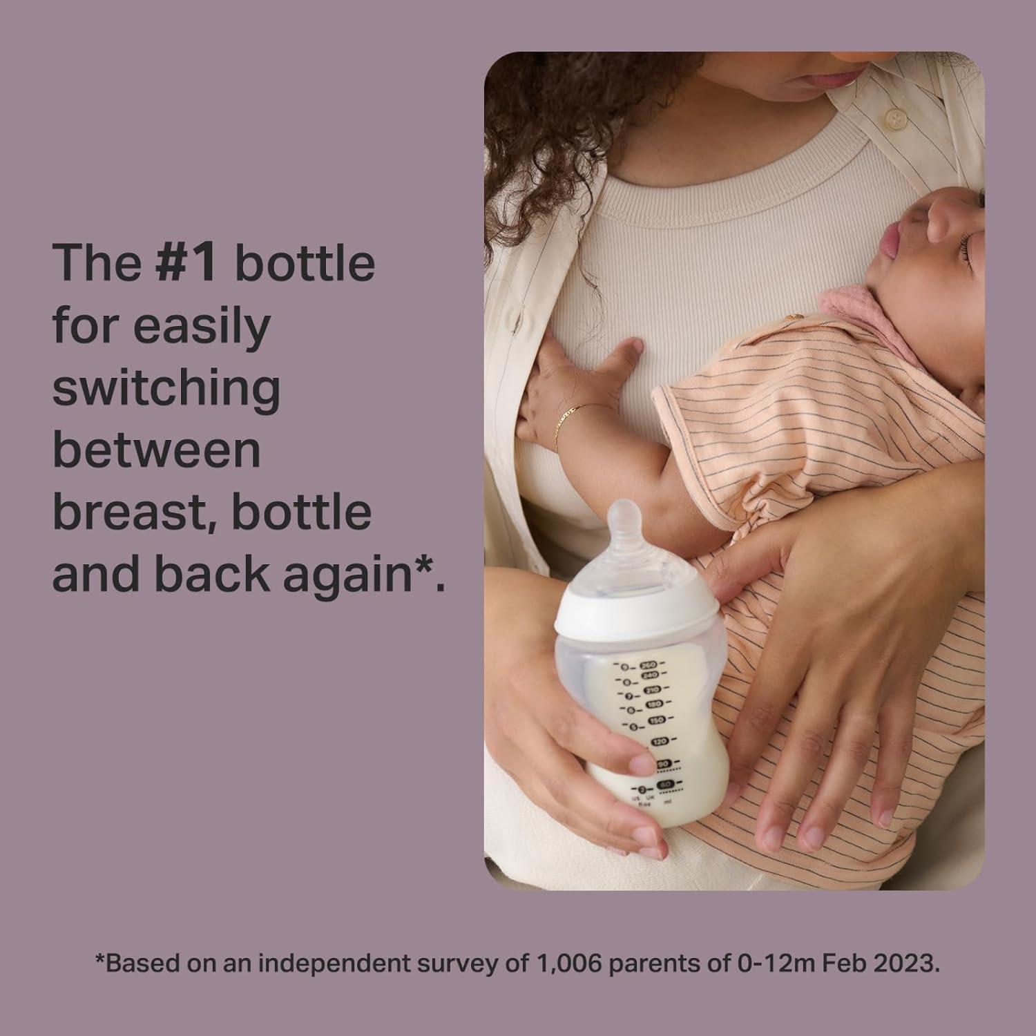 image:imageTommee Tippee Natural Start Newborn Baby Bottles 5 oz with Slow Flow BreastLike Nipples for A Natural Latch SelfSterilizing and BPA Free Cowboy Theme Pack of 2Clear Pack of 2