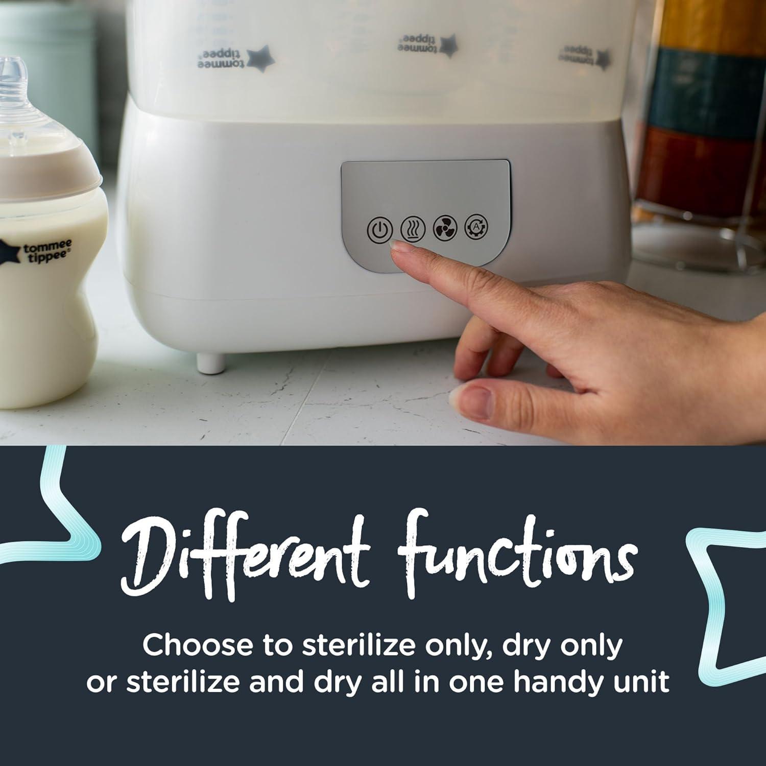 image:imageTommee Tippee Steridryer Electric Steam Sterilizer and Dryer White for Baby Bottles and Feeding Accessories Kills Viruses and 999 of Harmful MicrobesSteriDry