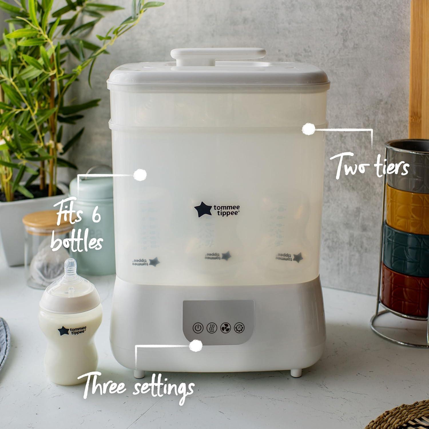 image:imageTommee Tippee Steridryer Electric Steam Sterilizer and Dryer White for Baby Bottles and Feeding Accessories Kills Viruses and 999 of Harmful MicrobesSteriDry