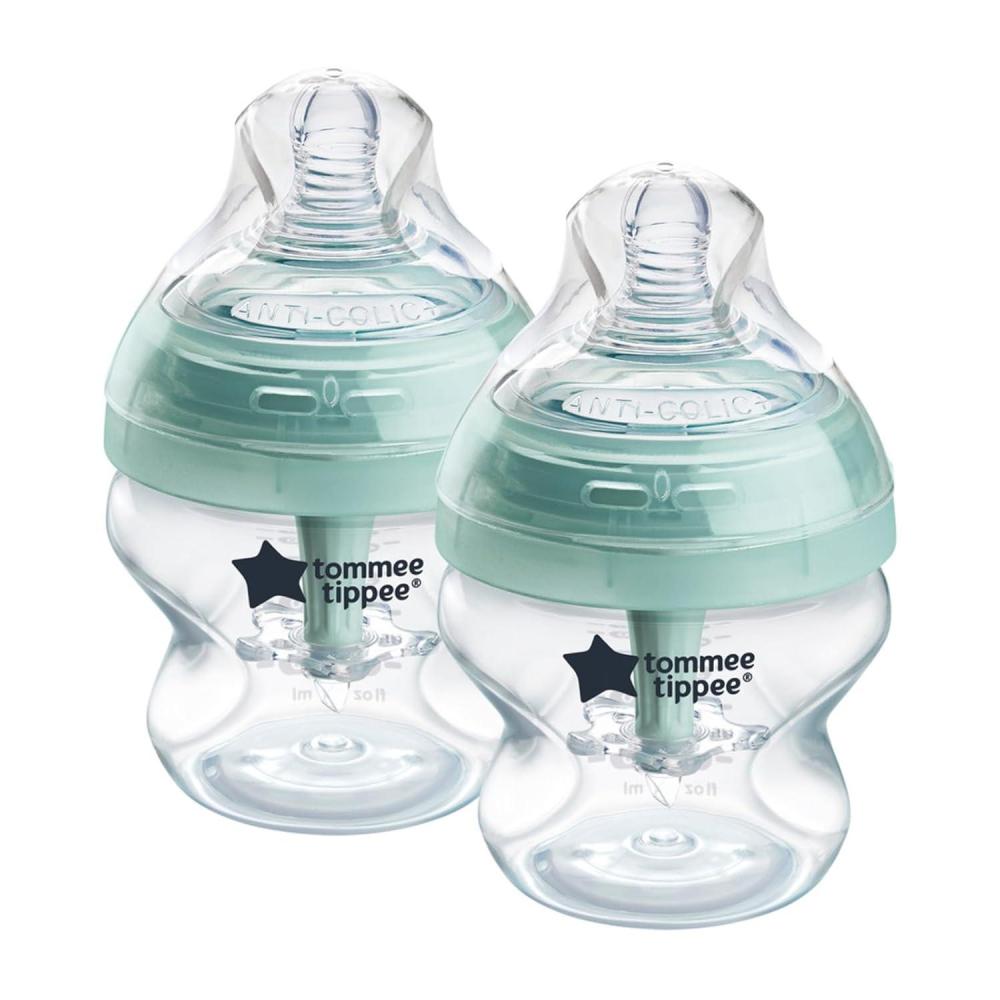 image:imageTommee Tippee Advanced AntiColic 14 Piece Baby Bottle Travel Bottle Warmer amp Pacifier Set 5 BPA Free Bottles 0 Months 2 Newborn Pacifiers 2 Extra Nipples Cleaning Brush Bottle HandlesClear 2 Pieces