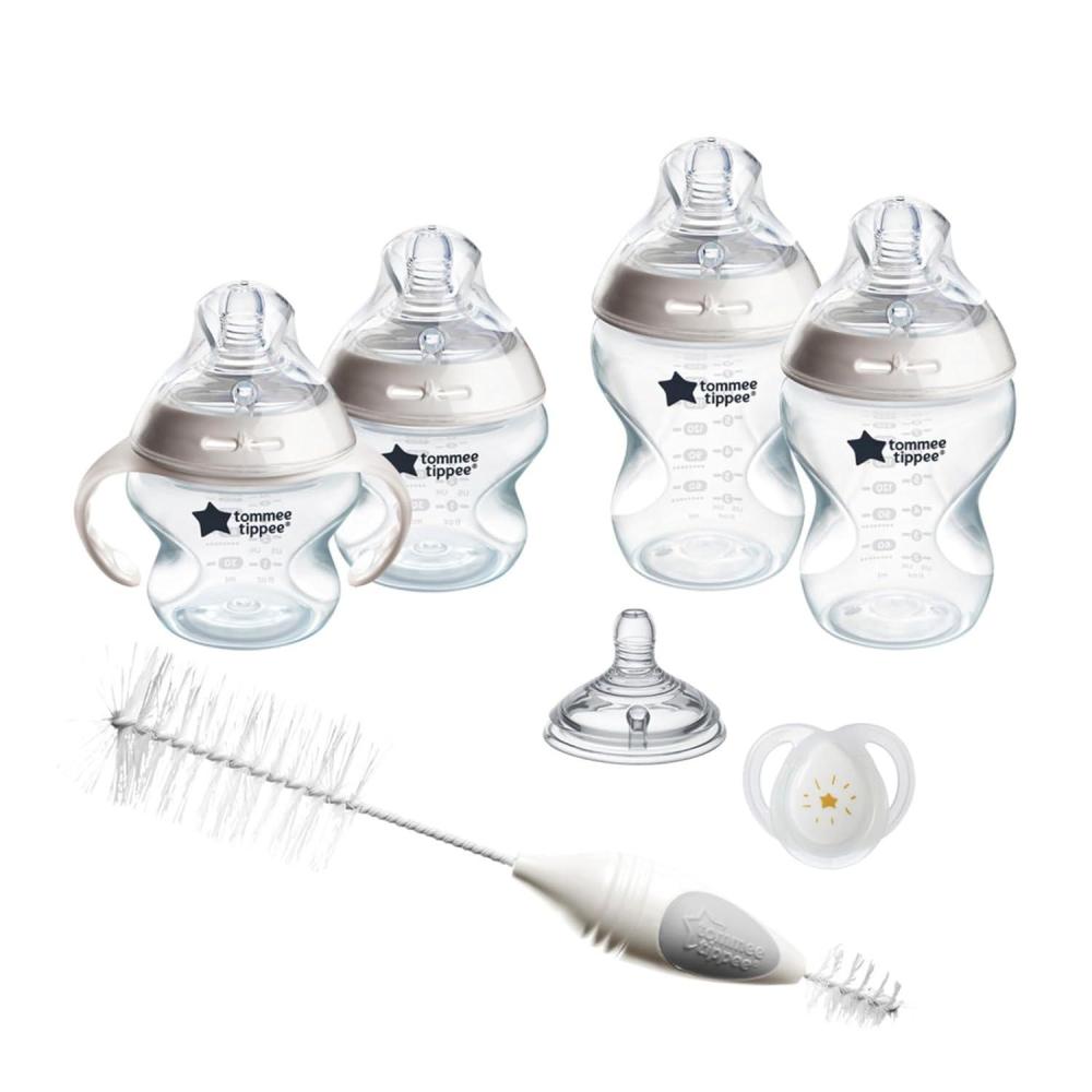 image:imageTommee Tippee Natural Start 14 Piece Baby Bottle Travel Bottle Warmer amp Pacifier Set 5 BPA Free Bottles 0 Months 2 Newborn Pacifiers 2 Extra Nipples 2 Formula Dispensers Bottle Brush PinkTranslucent