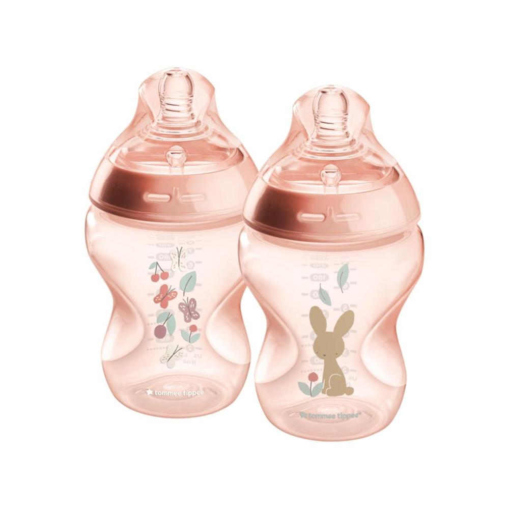 image:imageTommee Tippee Natural Start AntiColic 9 oz BPA Free Baby Bottles 0 Months Slow Flow BreastLike Nipple Self Sterilizing Seamless Transition Between Bottle amp Breast Blue amp Green Pack of 4Pink