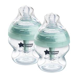 image:imageTommee Tippee Advanced AntiColic 14 Piece Baby Bottle Travel Bottle Warmer amp Pacifier Set 5 BPA Free Bottles 0 Months 2 Newborn Pacifiers 2 Extra Nipples Cleaning Brush Bottle HandlesClear  2 Pieces