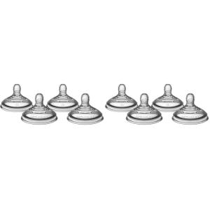 image:imageTommee Tippee Advanced AntiColic Baby Bottle Nipples BreastLike for A Natural Latch Soft Silicone Slow Flow 0 Months Pack of 24 Count Pack of 2