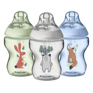 image:imageTommee Tippee Closer to Nature Baby Bottles Woodland Friends  BreastLike Nipple AntiColic Valve 9oz 3 Count