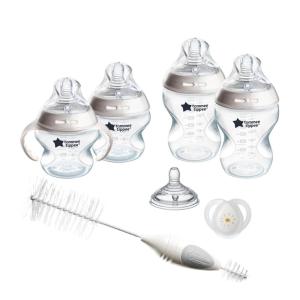image:imageTommee Tippee Natural Start 14 Piece Baby Bottle Travel Bottle Warmer amp Pacifier Set 5 BPA Free Bottles 0 Months 2 Newborn Pacifiers 2 Extra Nipples 2 Formula Dispensers Bottle Brush PinkTranslucent