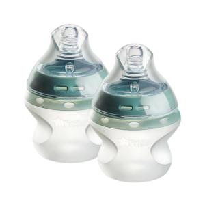 image:imageTommee Tippee Natural Start Anti Colic 5 oz BPA Free Silicone Baby Bottles 0 Months Silicone Feels Like Mothers Skin Slow Flow BreastLike Nipple Clear Pack of 2Clear