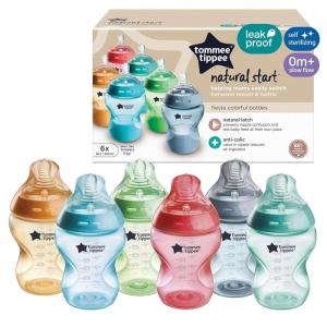 image:imageTommee Tippee Natural Start AntiColic 9 oz BPA Free Baby Bottles 0 Months Slow Flow BreastLike Nipple Self Sterilizing Designed for Seamless Transition Between Bottle amp Breast FiestaPack of 6Fiesta
