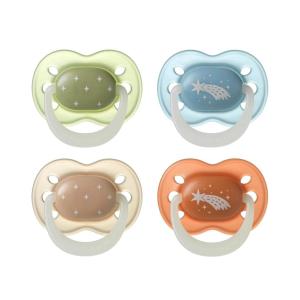image:imageTommee Tippee Night Time Pacifier 06 Months Symmetrical Silicone Baglet BPAFree Binkies Glow in The Dark Technology Twilight Tones Pack of 4Brights