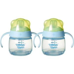 image:imageTommee Tippee Starter Weighted Straw Baby amp Toddler 10oz Sippy Cup for 6 Months with Silicone Weighted Straw and EasyHold Handles BPA Free Blue amp Green Pack of 2Blue