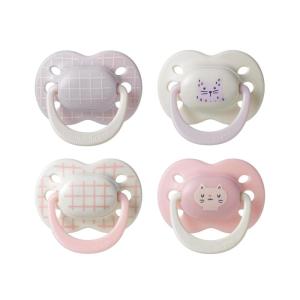 image:imageTommee Tippee Ultimate Fit Newborn Pacifiers 06 Months Extra Air Holes Symmetrical Nipple and Shield 100 BPA Free Silicone Dishwasher amp Sterilizer Safe Pink and Beige Pack of 4BeigePink