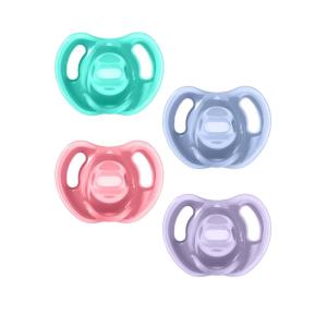 image:imageTommee Tippee UltraLight Silicone Pacifier 618 Months Symmetrical OnePiece Design BPAFree Silicone Binkies PinkVioletYellow Pack of 41836 Month Pack of 48