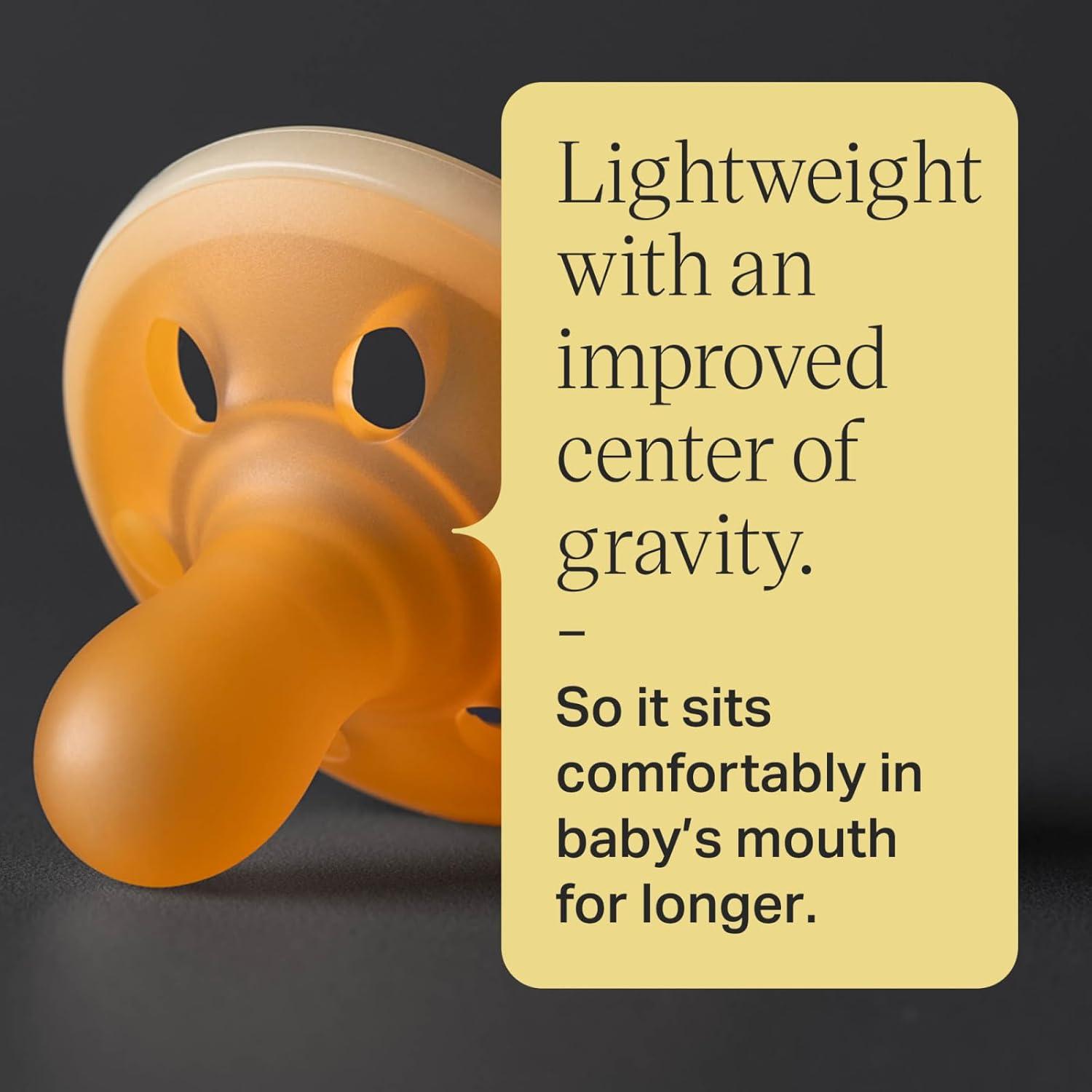 image:imageTommee Tippee BreastLike Night Pacifier 618 Months BreastLike Baglet BPAFree Binkies Glow in The Dark Technology YellowGreen Pack of 4YellowGreen