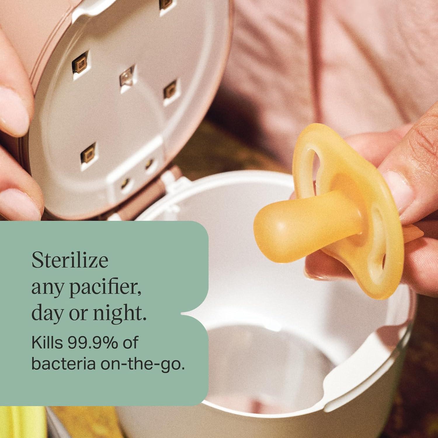 image:imageTommee Tippee Stay Put Pacifier Set Contains 2 UltraLight StayPut Glow in The Dark Pacifiers and 2 UltraLight StayPut Pacifiers 618 Months Colors May Vary OnePiece Silicone Design Pack of 4Glow Green