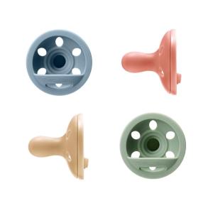 image:imageTommee Tippee BreastLike Pacifier Lightweight OnePiece Silicone Design Symmetrical Nipple 06m 4 PackDark BlushSlateSageSand