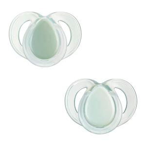 image:imageTommee Tippee Night Time Pacifier 618 Months Symmetrical Silicone Baglet BPAFree Binkies Glow in The Dark Technology Pack of 2 with Reusable Sterilizer Pod