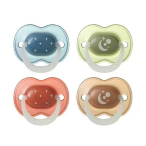 image:imageTommee Tippee Night Time Pacifier 618 Months Symmetrical Silicone Baglet BPAFree Binkies Glow in The Dark Technology Pink Rainbow Pack of 6Brights