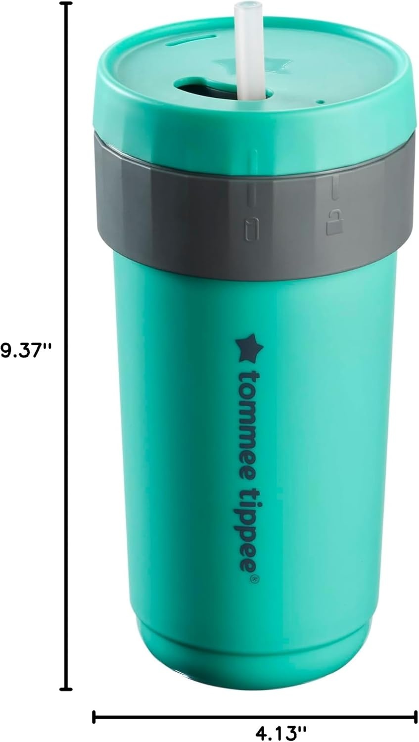 image:imageTommee Tippee 3in1 Insulated 10oz Convertible Cup 18m NonSpill MultiUse Cup for Toddlers 13 LeakProof BiteResistant and BPA Free Teal Pack of 110 Ounces Pack of 2