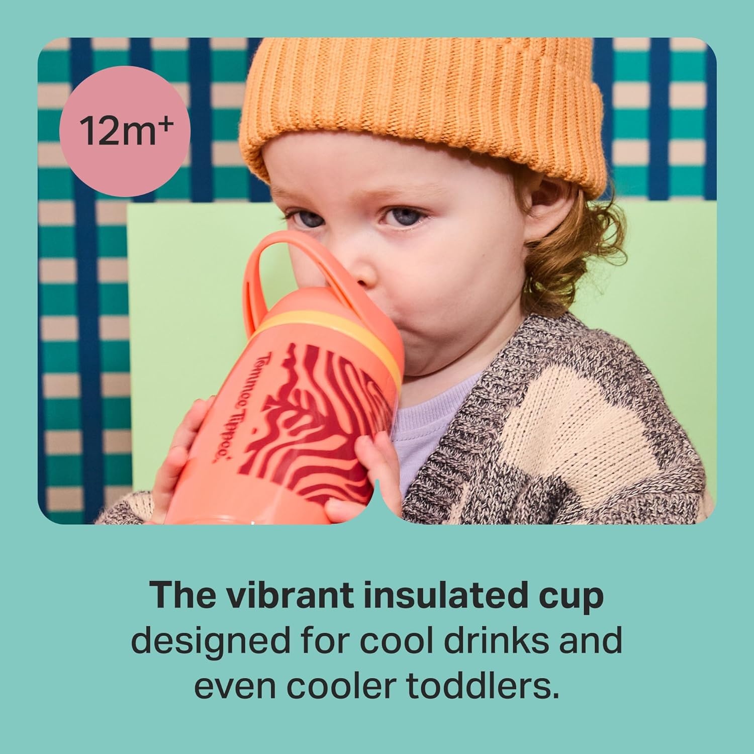 image:imageTommee Tippee Insulated 9oz Sporty Spout Toddler Water Bottle No Spill Sippy Cups for Toddlers 13 TwoPiece Valve Helps Stop Spills Green amp Red BPA Free Pack of 2Orange Blue