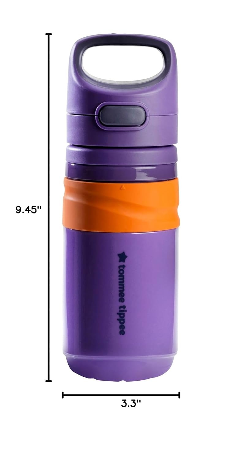 image:imageTommee Tippee Superstar 11oz Insulated Flip Top Sportee Straw Cup No Spill Sippy Cups for Toddlers 13 Leak and Shake Proof Pack of 1Purple