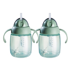 image:imageTommee Tippee Starter Weighted Straw Baby amp Toddler 10oz Sippy Cup for 6 Months with Silicone Weighted Straw and EasyHold Handles BPA Free Green Pack of 2Green