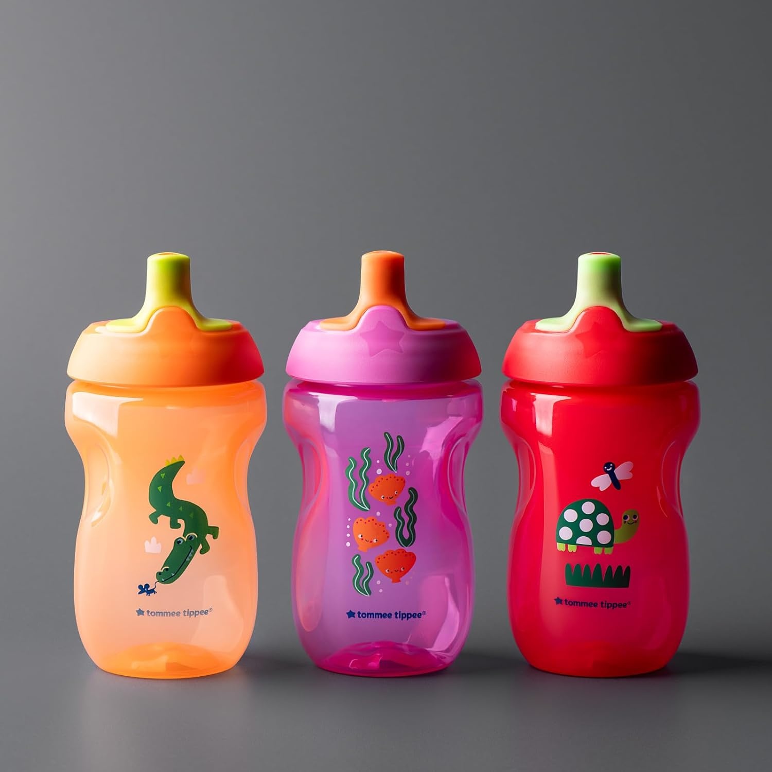 image:imageTommee Tippee Sporty Bottle 10oz Sippy Cups for Toddlers 13 SpillProof Bite Resistant Spout Easy to Hold Design BPA Free Pack of 3 Pink Red and OrangePurple Red and Orange Pack of 6