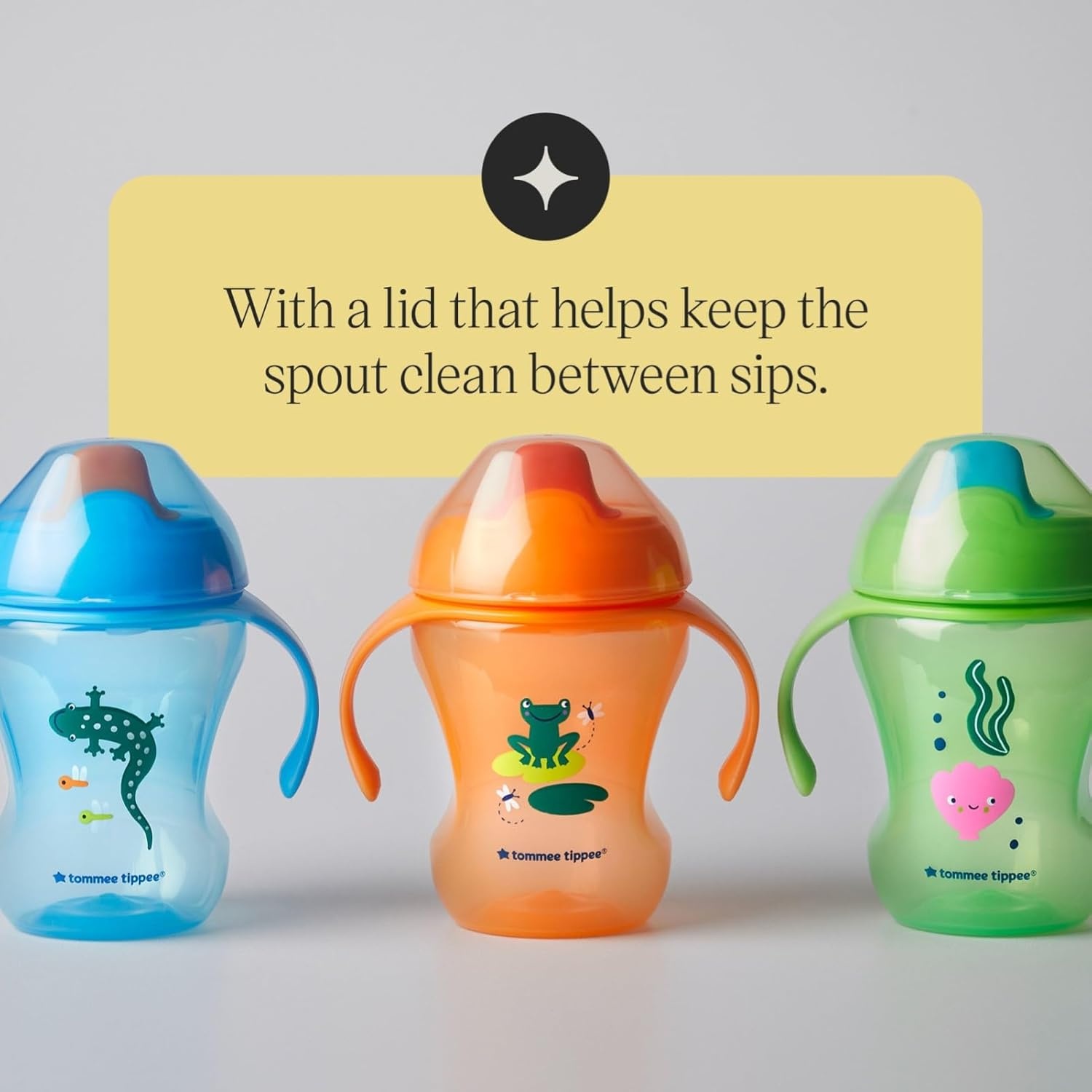 image:imageTommee Tippee Sporty Bottle 10oz Sippy Cups for Toddlers 13 SpillProof Bite Resistant Spout Easy to Hold Design BPA Free Pack of 3 Pink Red and OrangeBlue Orange and Green
