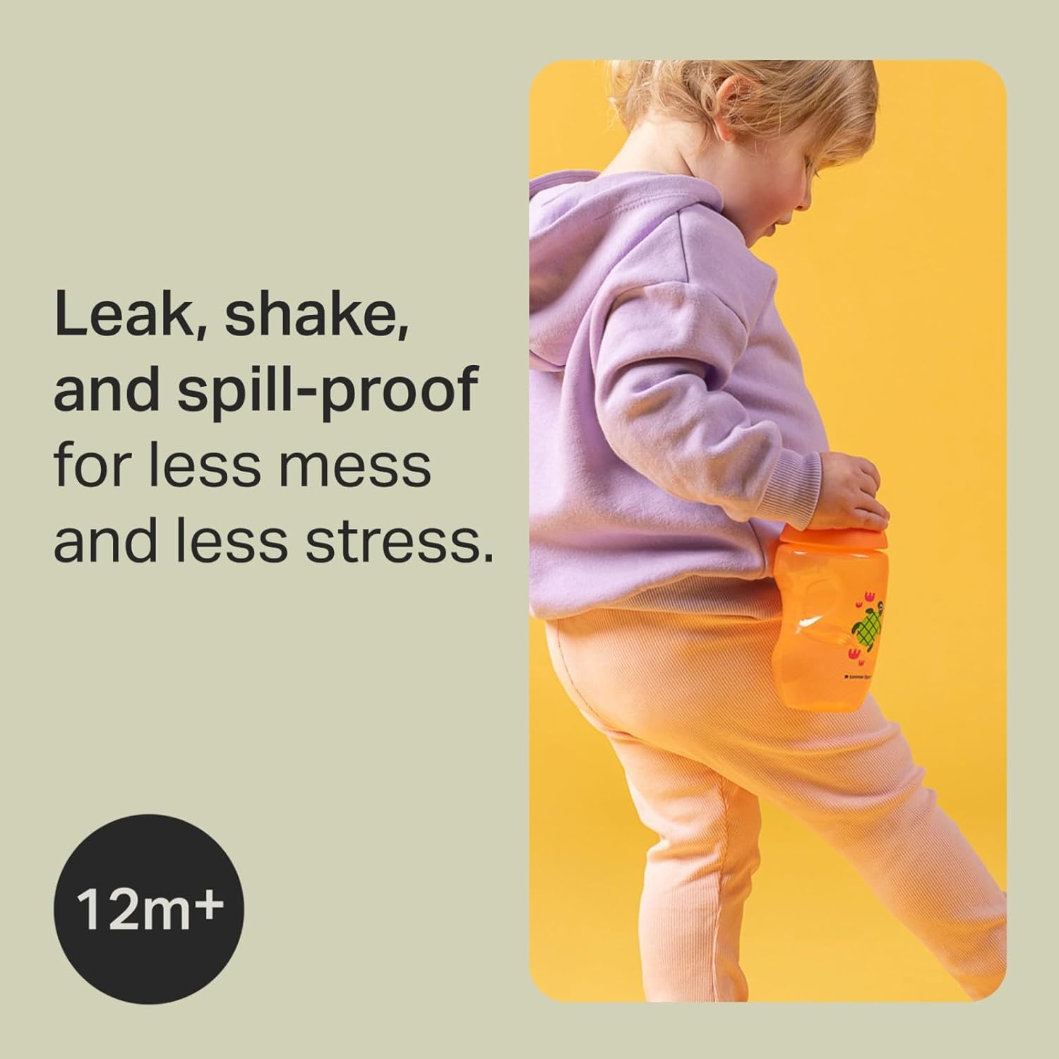image:imageTommee Tippee Sporty Bottle 10oz Sippy Cups for Toddlers 13 SpillProof Bite Resistant Spout Easy to Hold Design BPA Free Pack of 3 Pink Red and OrangeOrange Green and Blue
