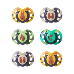 image:imageTommee Tippee Anytime Matte Pacifiers 1836 Months Symmetrical Baglet BPAFree Binkies Yellow Green and Beige Pack of 6
