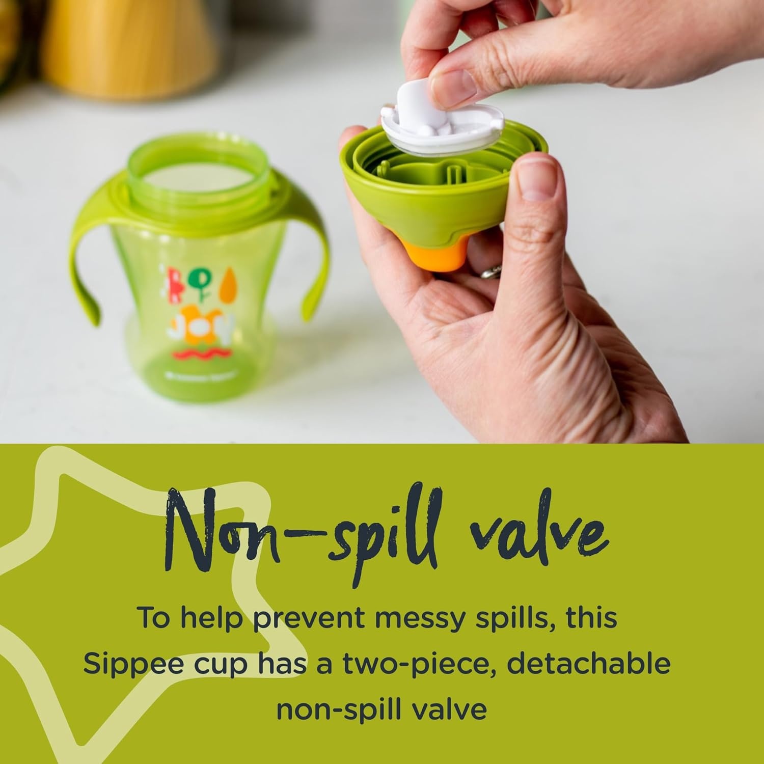 image:imageTommee Tippee 8oz Trainer Sippee Cups with Handles for Babies and Toddlers SpillProof BPA Free Pink Green and Orange Pack of 3