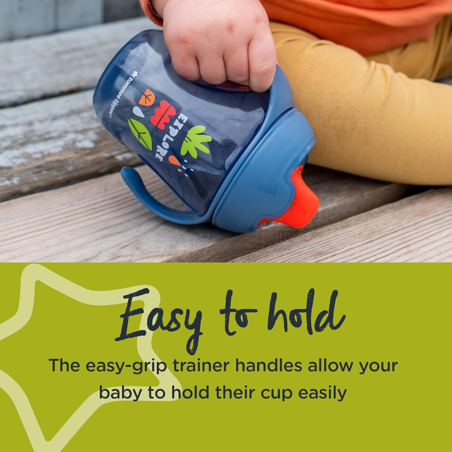 image:imageTommee Tippee 8oz Trainer Sippee Cups with Handles for Babies and Toddlers SpillProof BPA Free Pink Green and Orange Pack of 3Blue Green Orange