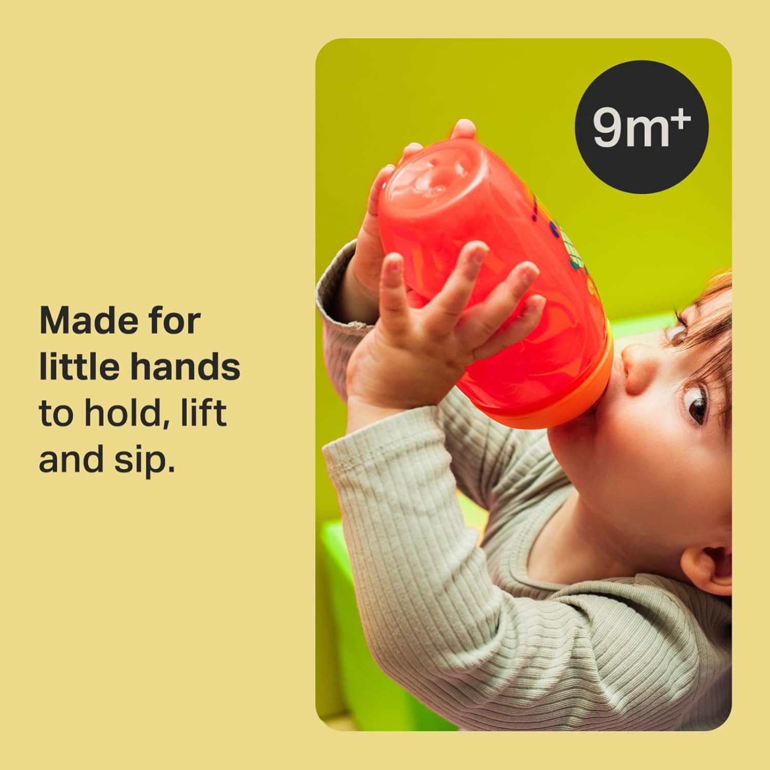 image:imageTommee Tippee Sippee Cup 9m 10oz Pack of 3 NonSpill Water Bottles for Toddlers Red Purple and Green BiteResistant Spout Easy to Hold LeakProof and BPA Free