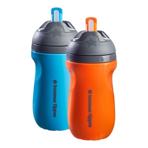 image:imageTommee Tippee 2Pack Blue and Orange 100 LeakProof Insulated Straw Sippy Cups