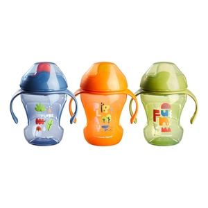 image:imageTommee Tippee 8oz Trainer Sippee Cups with Handles for Babies and Toddlers SpillProof BPA Free Pink Green and Orange Pack of 3Blue  Green  Orange