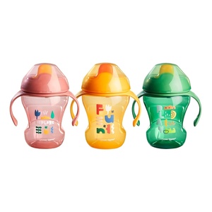 image:imageTommee Tippee 8oz Trainer Sippee Cups with Handles for Babies and Toddlers SpillProof BPA Free Pink Green and Orange Pack of 3Pink  Green  Orange