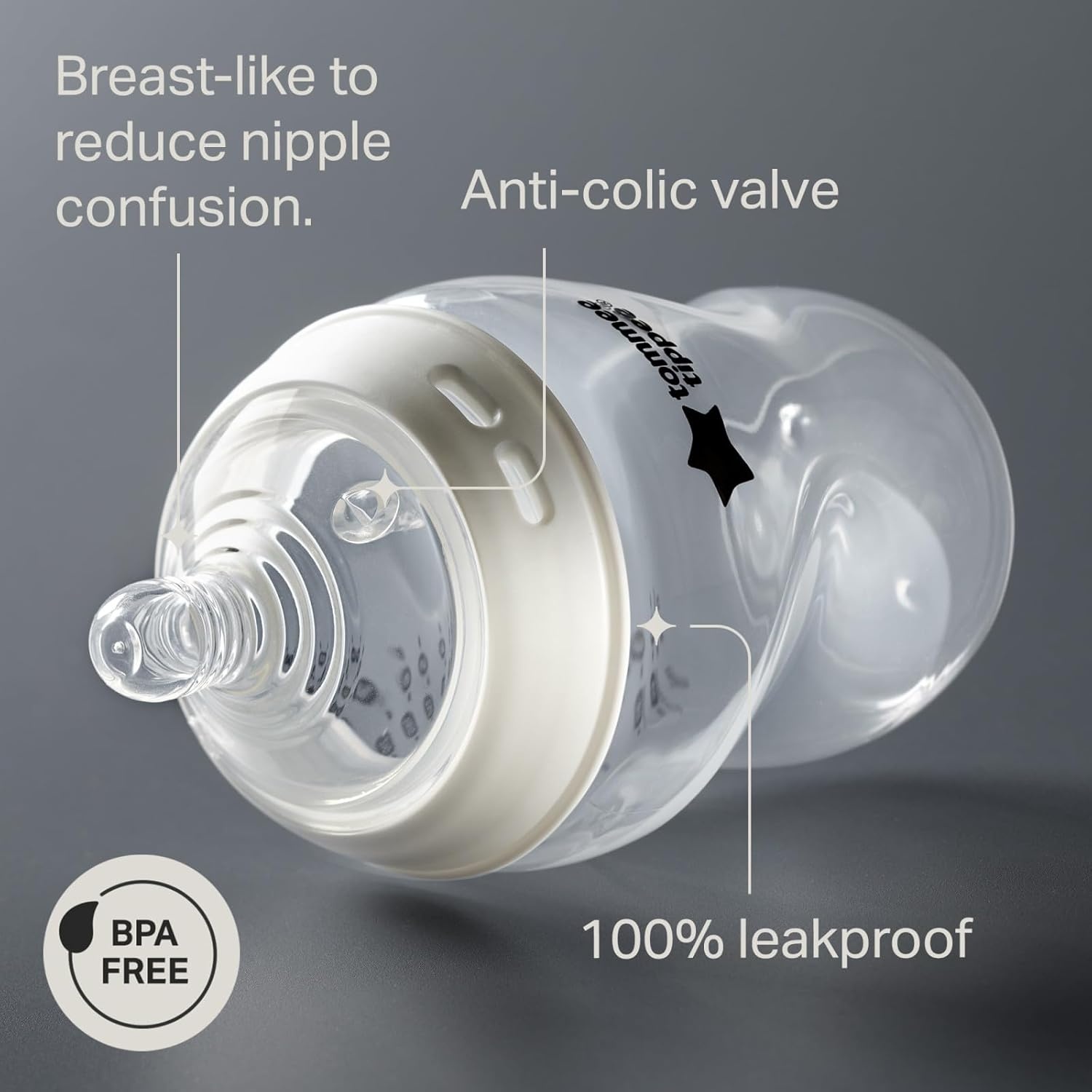 image:imageTommee Tippee Natural Start AntiColic 5 oz BPA Free Baby Bottle Newborn 0 months Slow Flow BreastLike Nipple SelfSterilizing Designed for Seamless Transition Between Bottle amp Breast Pack of 1Clear Pack of 2