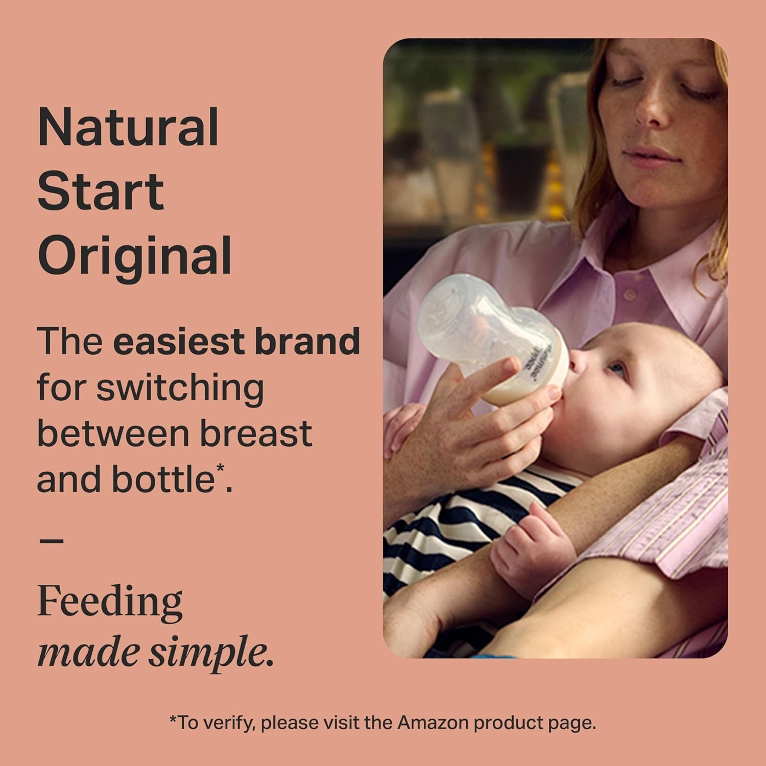 image:imageTommee Tippee Natural Start AntiColic 5 oz BPA Free Baby Bottle Newborn 0 months Slow Flow BreastLike Nipple SelfSterilizing Designed for Seamless Transition Between Bottle amp Breast Pack of 1Pink Purple Pack of 2