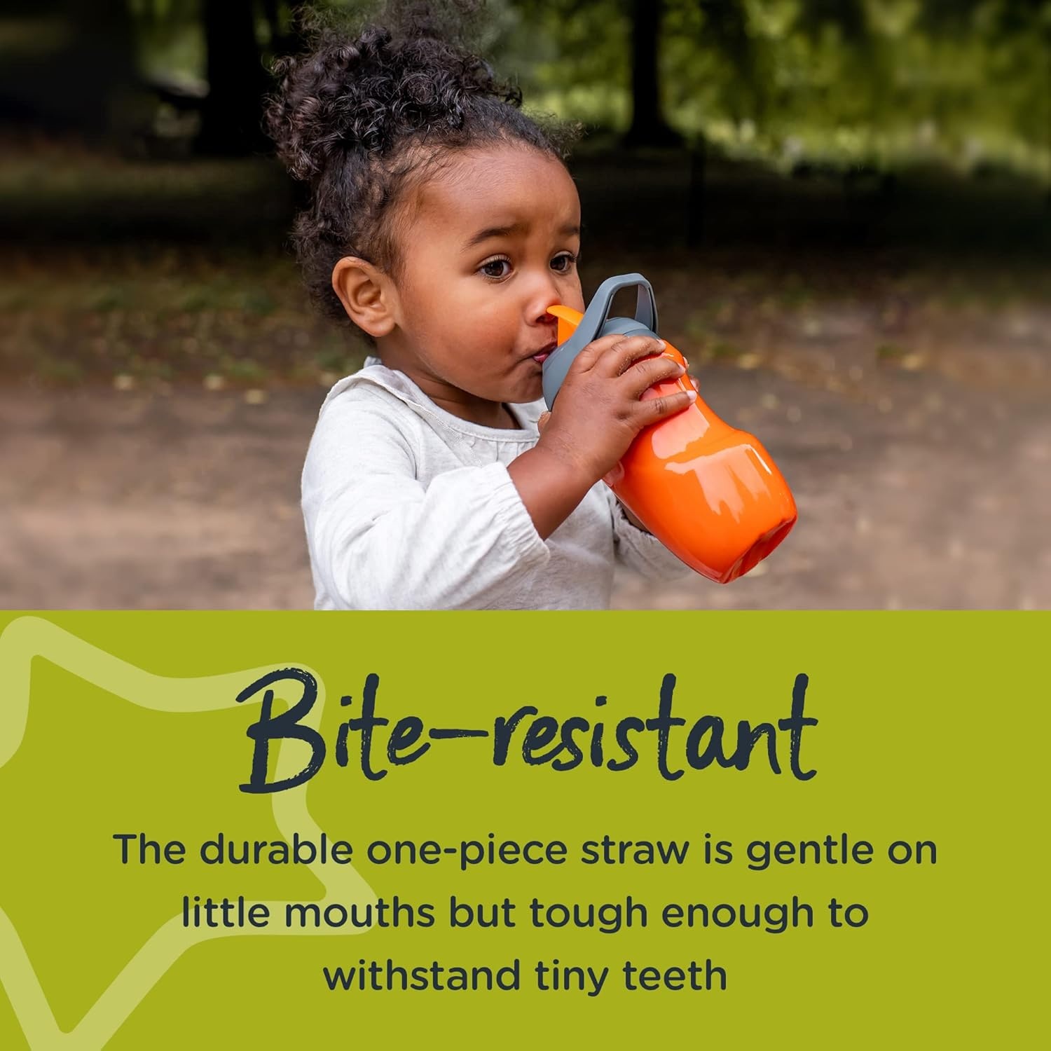 image:imageTommee Tippee Insulated Sporty SpillProof 9oz Straw Training Sippy Cups for Toddlers 13 Sporty Carry Handle Bite Resistant Spout Flip Lid Keeps Straw Clean BPA Free Orange Pack of 1